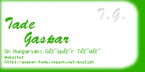 tade gaspar business card